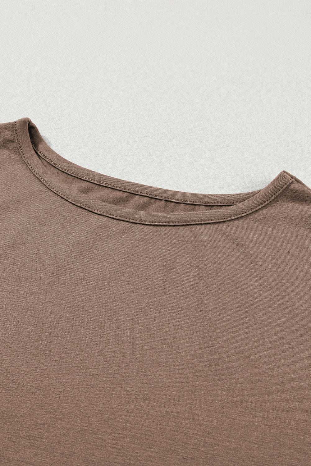 Smoke Gray Solid Color T Shirt 2pcs Wide Leg Pants Set - Love Salve